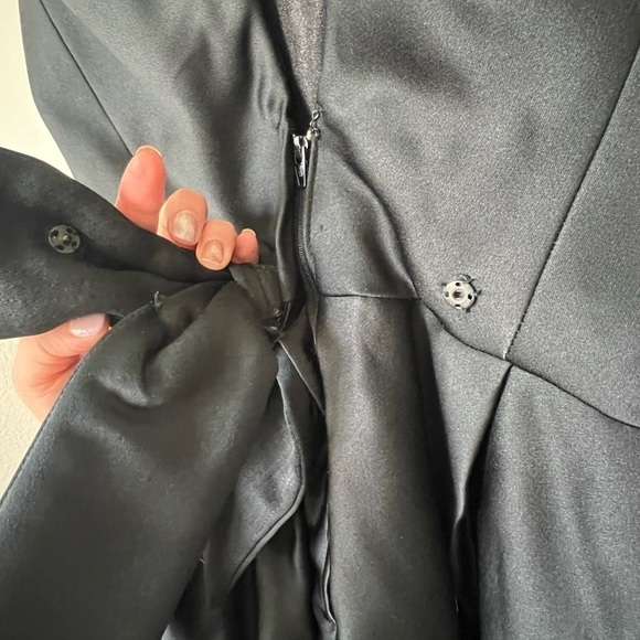 Vintage Victor Costa Dress Organza Off the Shoulder Sculpeted Low Back Size 6 - Picture 4 of 10